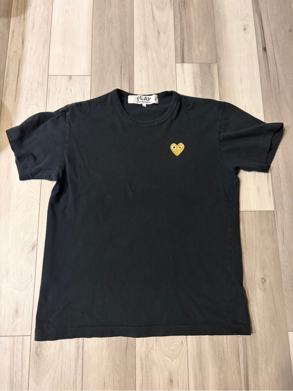 Comme des Garcons PLAY Black T-Shirt (Men's L)